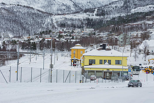 北极圈世界上最北的火车站纳尔维克火车站图片素材免费下载