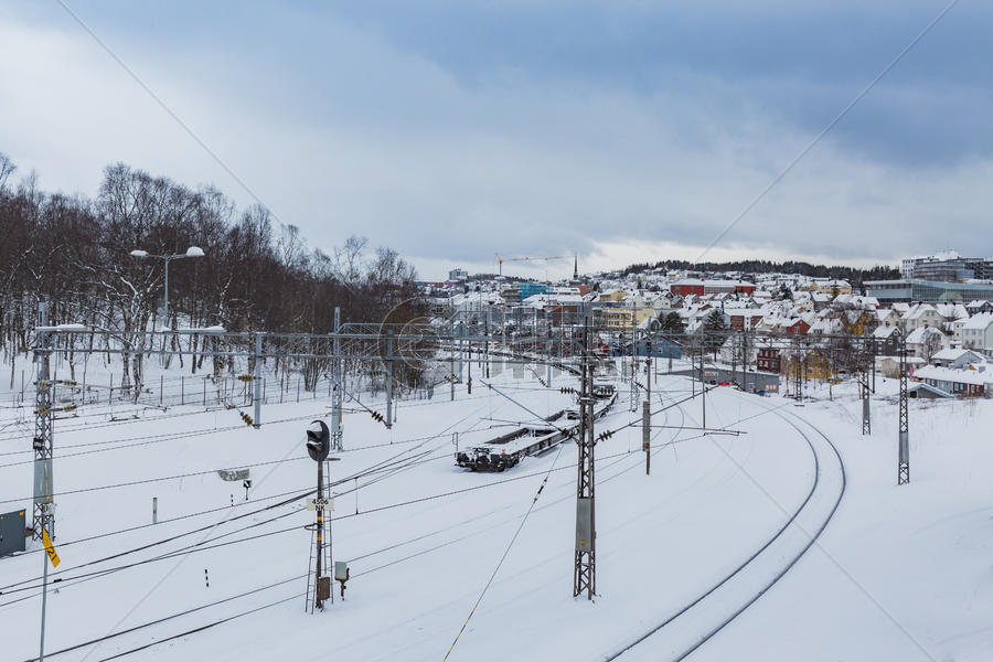挪威著名旅游滑雪胜地纳尔维克城市风光图片素材免费下载