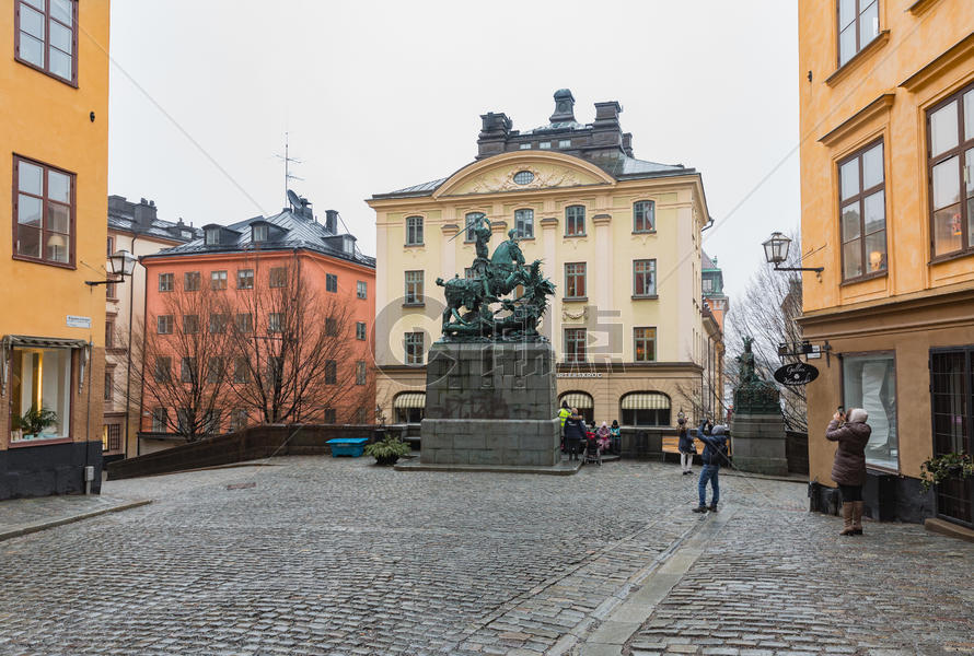 瑞典斯德哥尔摩老城建筑风光图片素材免费下载