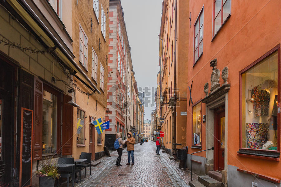 瑞典斯德哥尔摩老城建筑风光图片素材免费下载