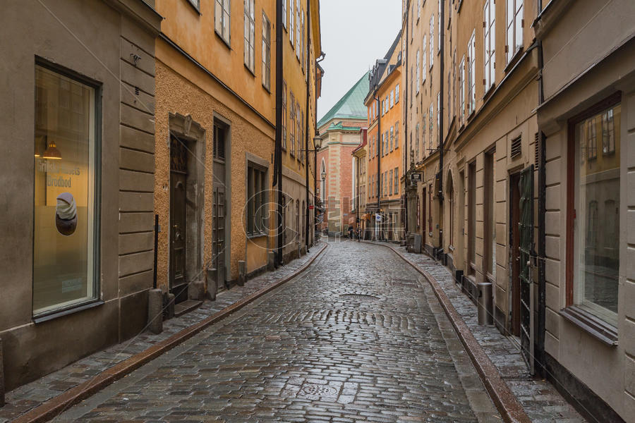 瑞典斯德哥尔摩老城建筑小巷图片素材免费下载