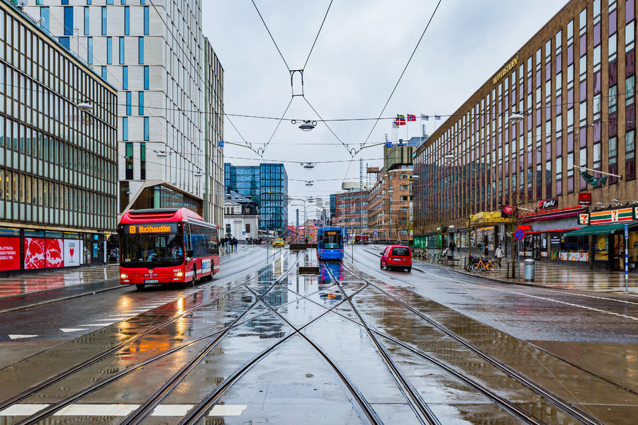 斯德哥尔摩商业街区街景图片素材免费下载