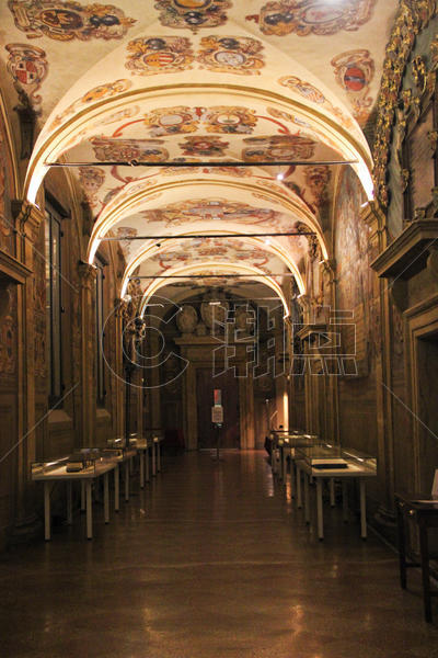 博洛尼亚阿尔基金纳西奥宫走廊图片素材免费下载