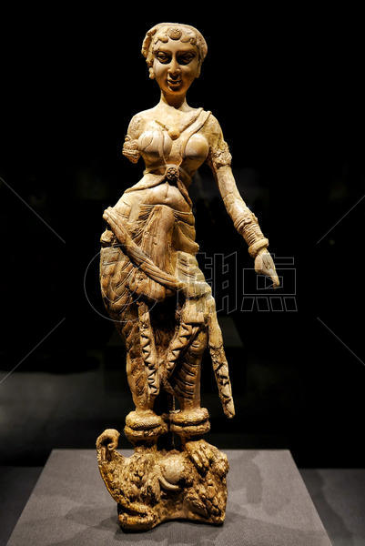阿富汗贝格拉姆文物恒河女神像图片素材免费下载