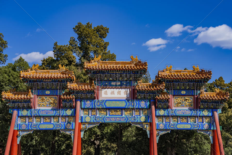 北京景山公园牌楼图片素材免费下载