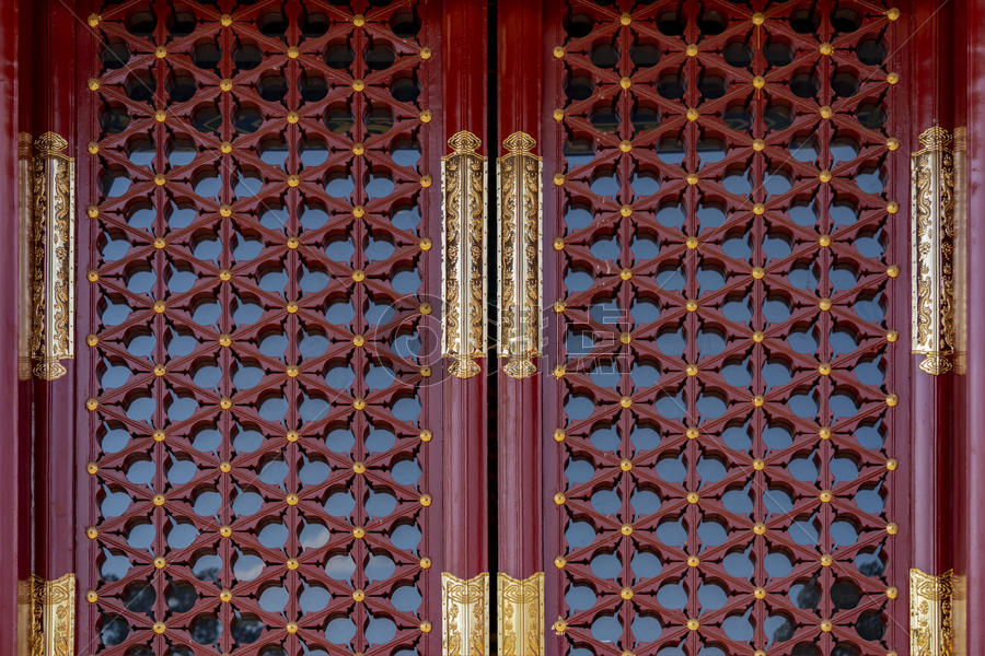 北京景山公园寿皇殿建筑细节图片素材免费下载