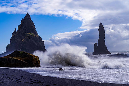 冰岛海浪图片素材免费下载