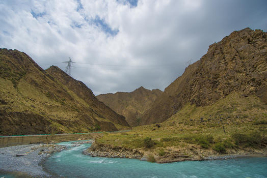 新疆天山自然河谷水资源图片素材免费下载