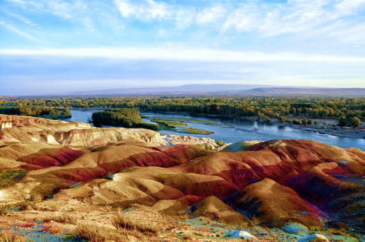 新疆河畔景区丹霞地貌图片素材免费下载
