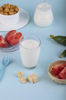 牛奶健康水果图片素材免费下载