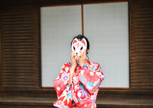 京都清水寺和服少女图片素材免费下载