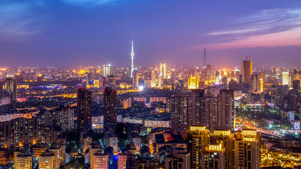 天津城市夜景图片素材免费下载