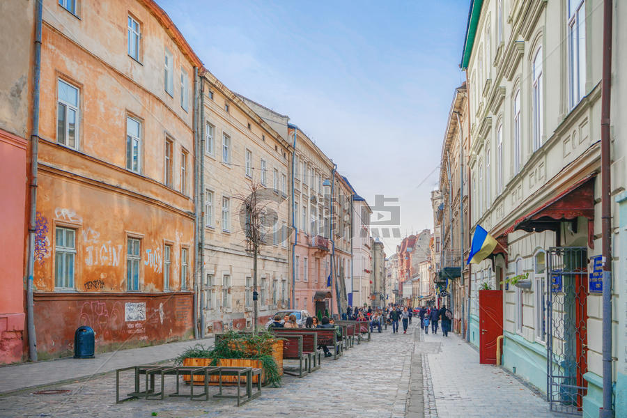乌克兰利沃夫传统街巷图片素材免费下载