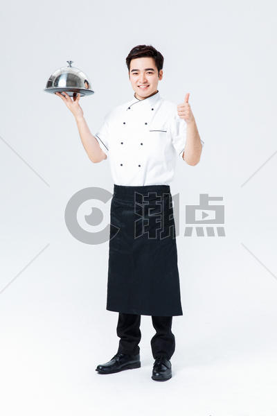 厨师拿着西餐罩图片素材免费下载