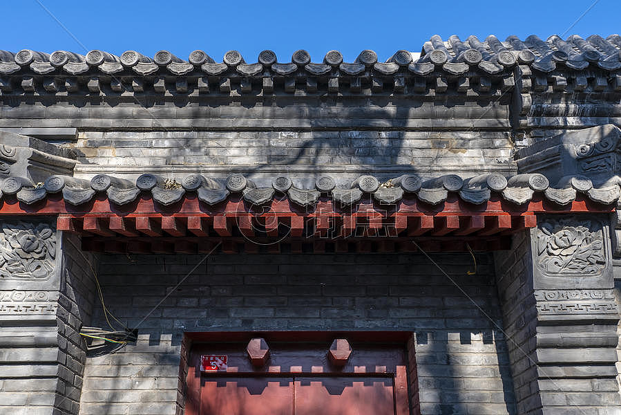 北京方家胡同古建筑屋檐图片素材免费下载