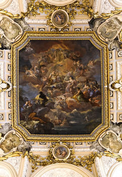 西班牙马德里皇宫顶部壁画图片素材免费下载