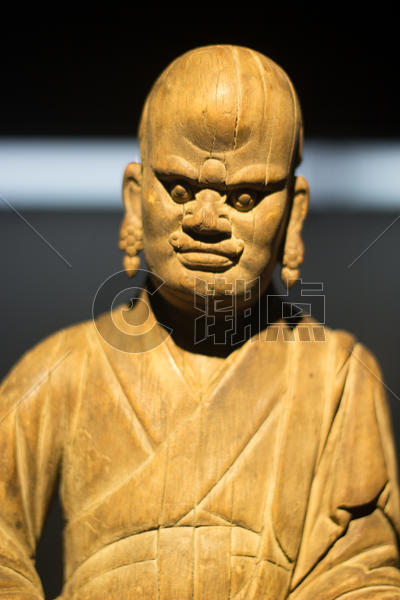 厦门艺术展展出的佛头陀像图片素材免费下载