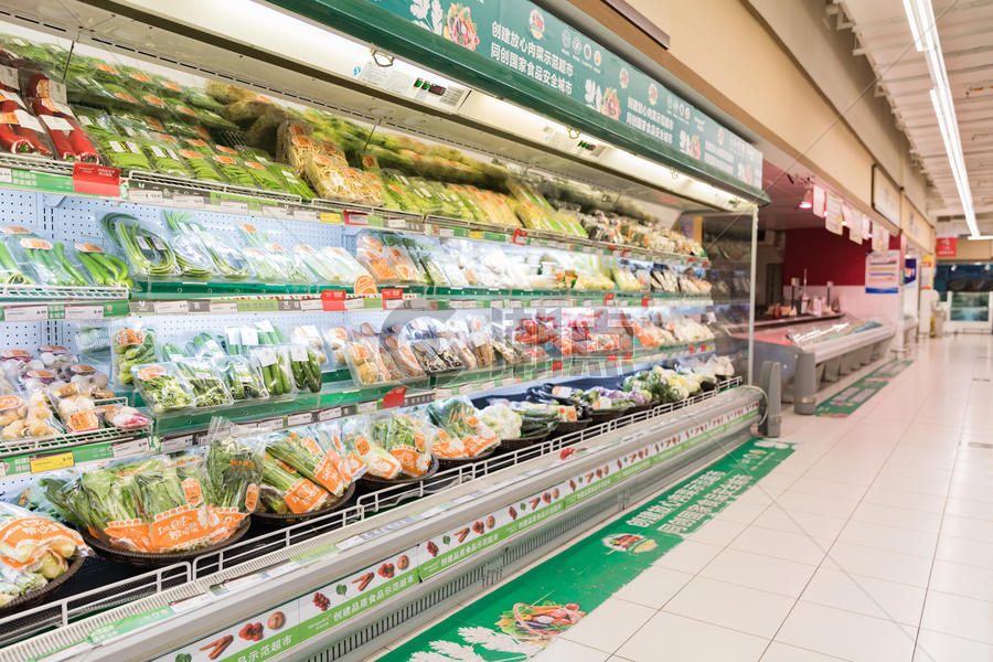 超市购物蔬菜冰柜图片素材免费下载