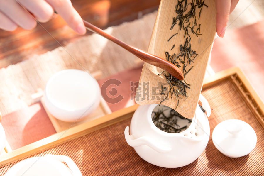 茶艺师沏茶叶图片素材免费下载