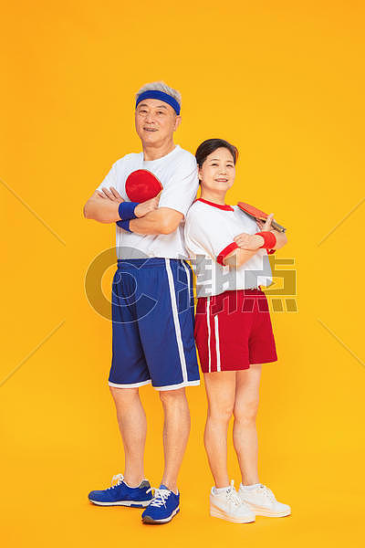 老人运动乒乓球图片素材免费下载