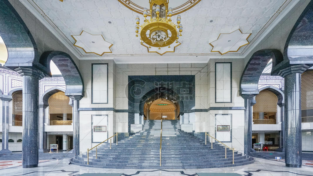 哈桑纳尔·博尔吉亚清真寺内部图片素材免费下载