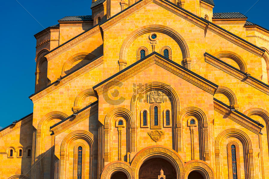 格鲁吉亚圣三一大教堂特写图片素材免费下载