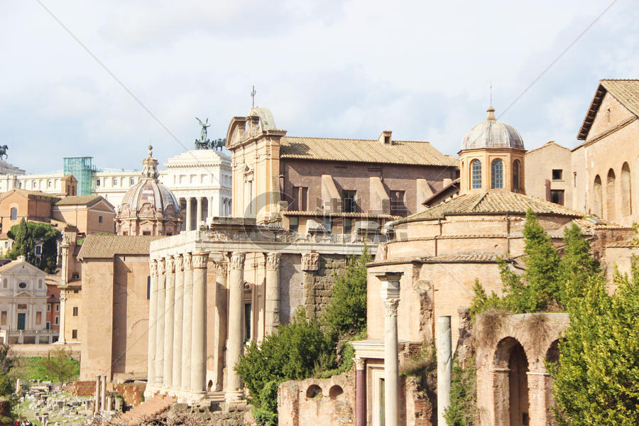 古罗马遗址建筑群图片素材免费下载