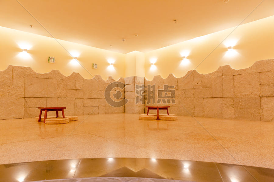 中国古唐式洗浴中心休息区图片素材免费下载