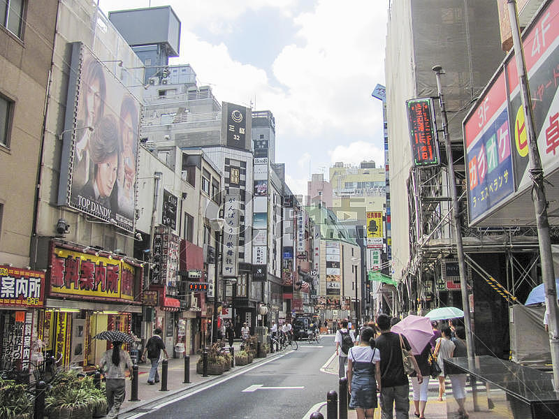 东京新宿地区街景图片素材免费下载