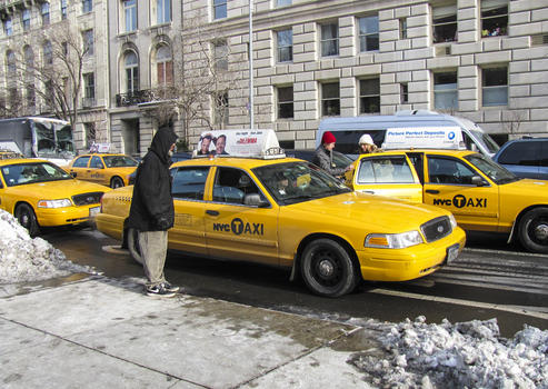 纽约街头的出租车图片素材免费下载