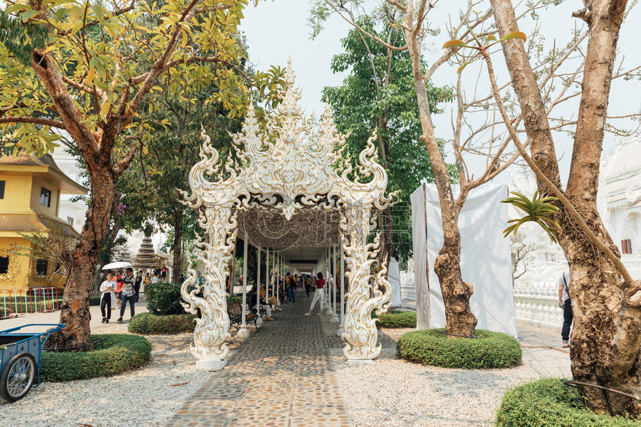 泰国白庙旅游景点图片素材免费下载