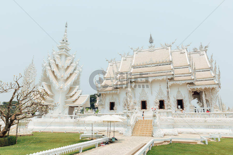 泰国清莱白庙建筑细节图片素材免费下载