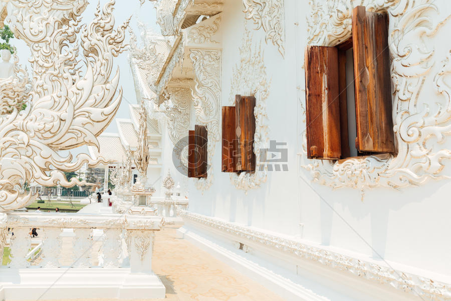 泰国白庙建筑外立面图片素材免费下载