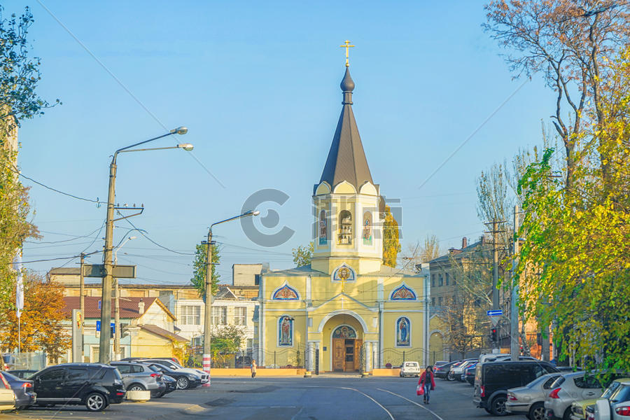 乌克兰敖德萨东正教教堂图片素材免费下载