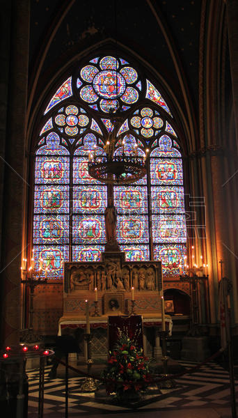 巴黎圣母院礼拜堂图片素材免费下载
