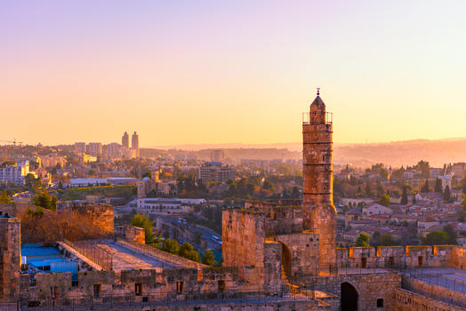 耶路撒冷大卫塔黄昏图片素材免费下载