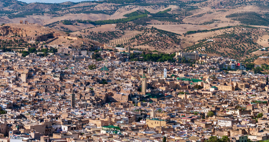 摩洛哥老城菲斯全貌图片素材免费下载
