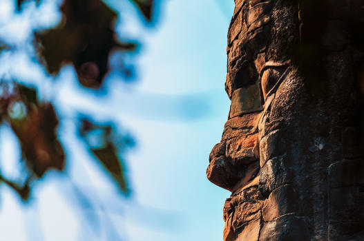 柬埔寨吴哥窟石头佛像图片素材免费下载