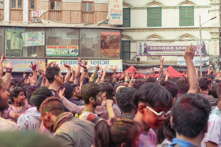 2019年尼泊尔洒红节图片素材免费下载