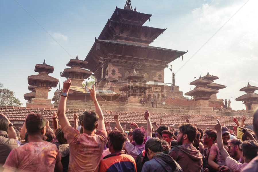 2019年尼泊尔洒红节图片素材免费下载
