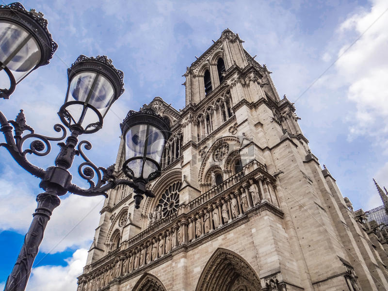 巴黎圣母院外景图片素材免费下载