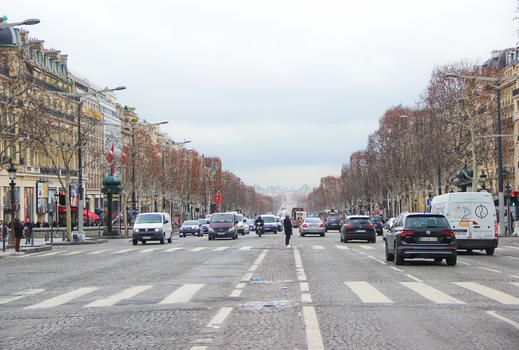 冬日巴黎香榭丽大街图片素材免费下载
