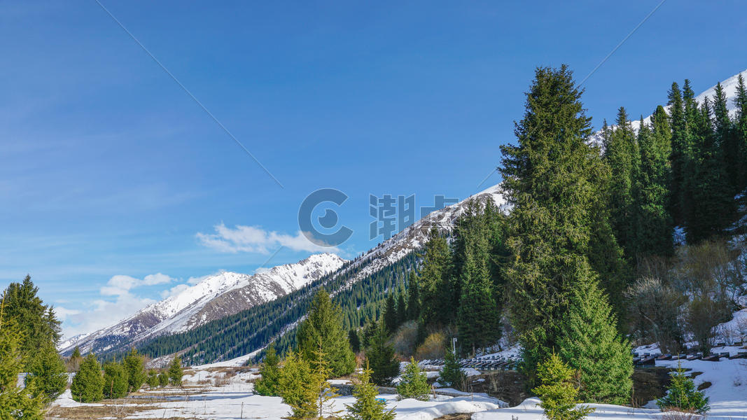 新疆伊犁乔尔玛雪山风光图片素材免费下载