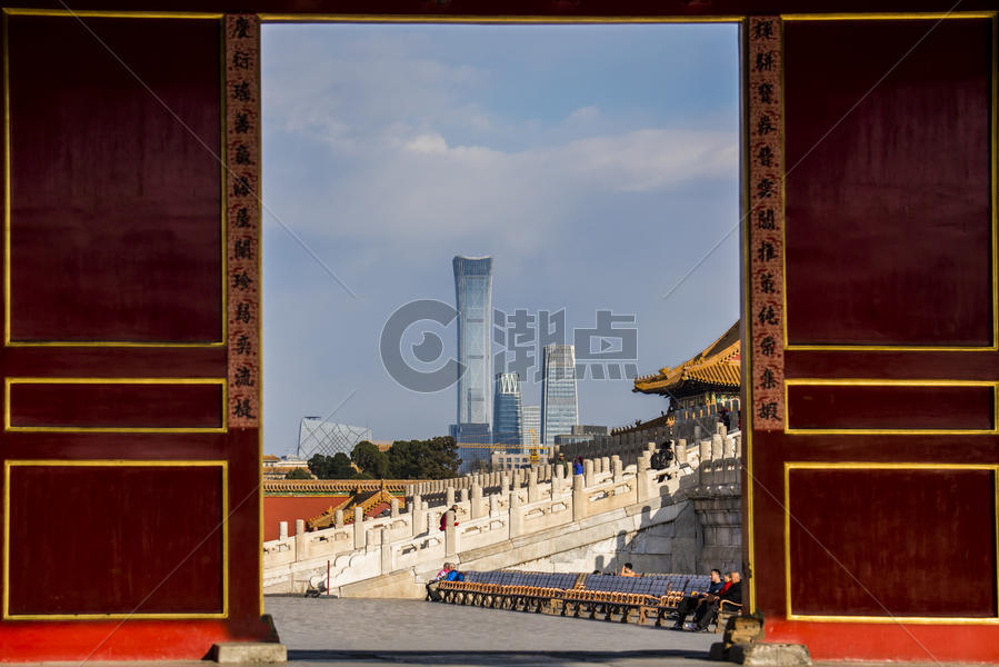 北京故宫的古与今图片素材免费下载