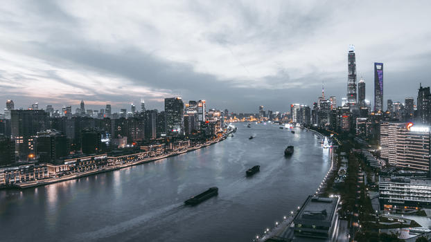 上海黄浦江两岸建筑风景图片素材免费下载
