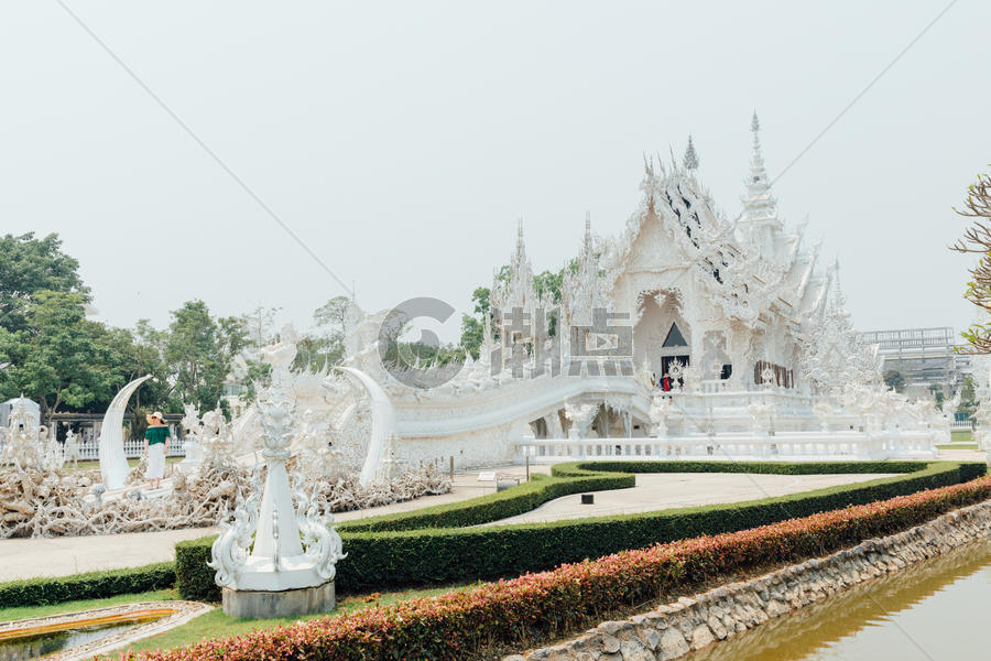泰国清莱白庙艺术建筑图片素材免费下载