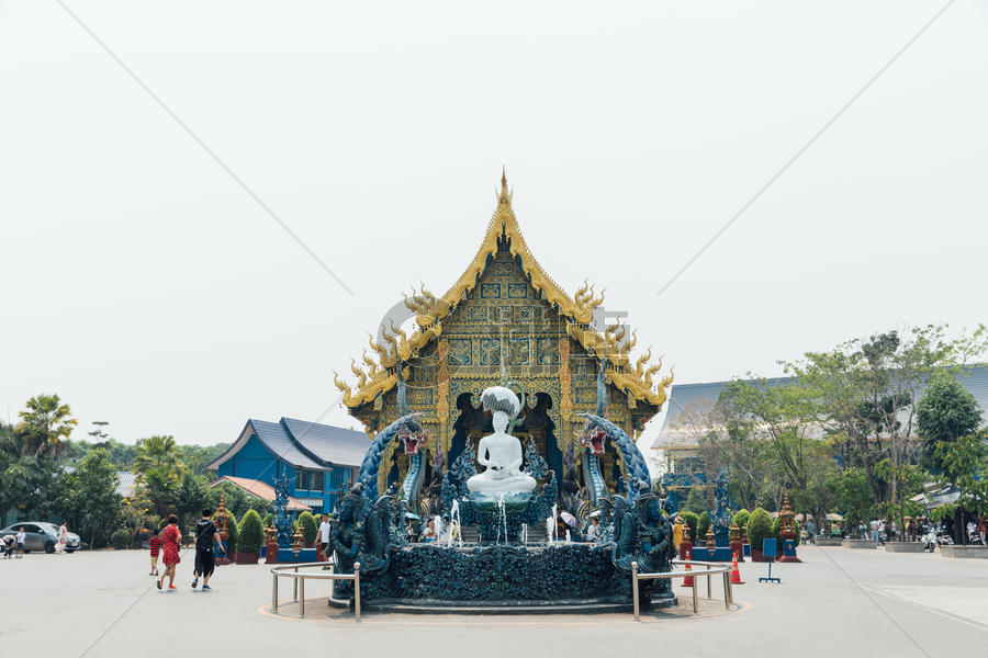 泰国蓝庙建筑图片素材免费下载