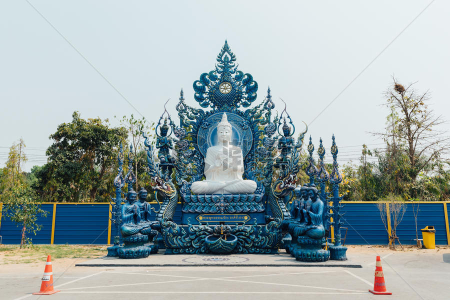 泰国蓝庙建筑图片素材免费下载