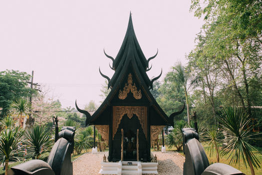 泰国清莱黑庙建筑图片素材免费下载