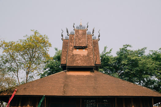 泰国清莱黑庙建筑图片素材免费下载